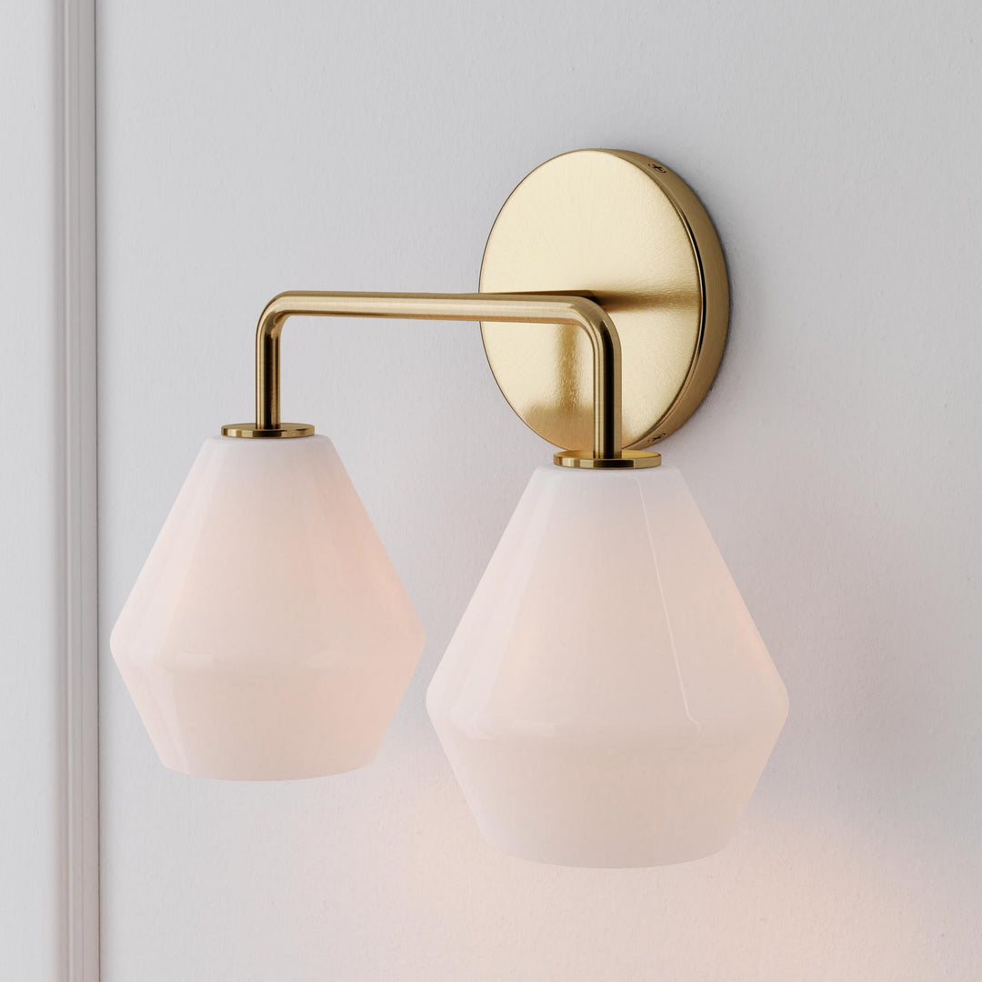 Merin Multi Head Dressing Table Wall Lamp - Metal And Glass Sculptural Lamp