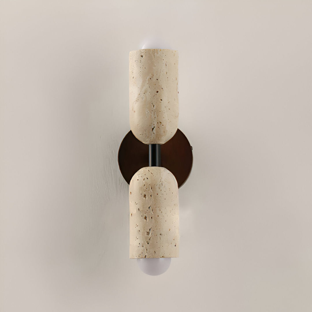 Applique da parete Merrill in travertino – Lampada LED moderna in stile nordico per camera da letto e corridoio