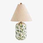 Load image into Gallery viewer, Ceruna Ceramic Table Lamp - Tapered Linen Shade Wax Resist for Bedroom