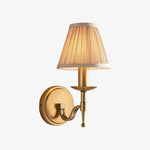 Afbeelding laden in galerijweergave, Tela traditionele messing wandlamp - klassieke wandkandelaar met gebogen arm voor woonkamer en hal