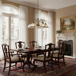 Charger l’image dans la visionneuse de la galerie, Suspension en verre côtelé TF Vintora – Finition métallique élégante pour cuisines, salles à manger et couloirs