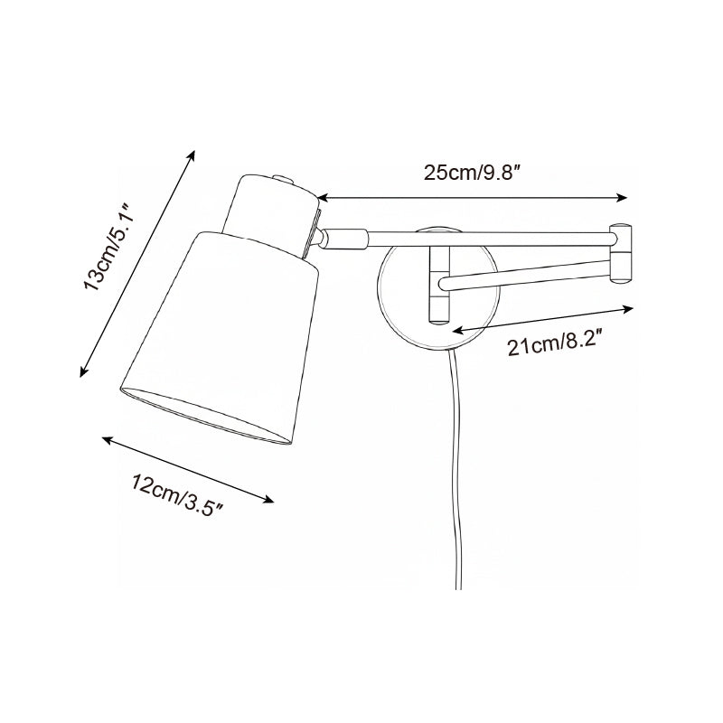 Collin Adjustable Plug In Wall Lamp