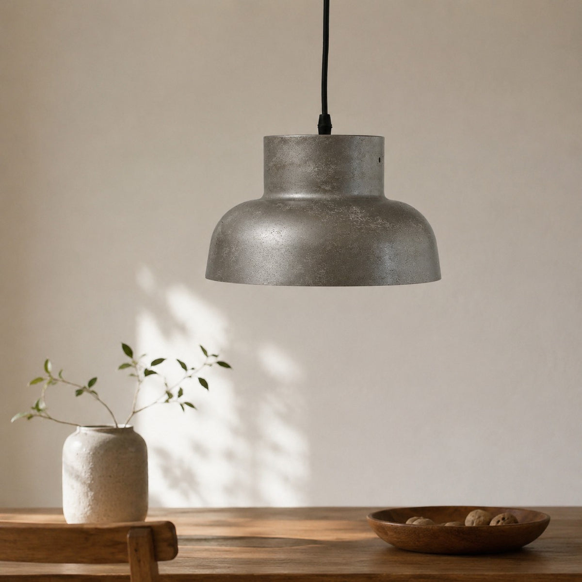 Aged Metal Industrial Pendant Light