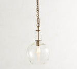 Load image into Gallery viewer, Lawson Glass Pendant Light - Recycled &amp; Milk Glass with Bronze Accent
