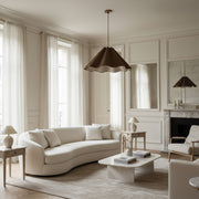 Suspension Sculpturale en Tissu et Métal Weavara — Lampe Suspendue Moderne pour Salle à Manger ou Salon