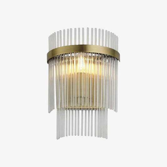 Lámpara de Pared Minimalista RibGlow con Varillas de Vidrio - Aplique Elegante para el Hogar