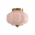 Load image into Gallery viewer, Vintage Eloise Milk Glass Flush Mount Ceiling Light - Vintage Charm Soft Glow
