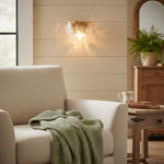 Afbeelding laden in galerijweergave, Lumvey gelaagde glazen wandlamp — Art Deco wandlamp voor badkamer en hal