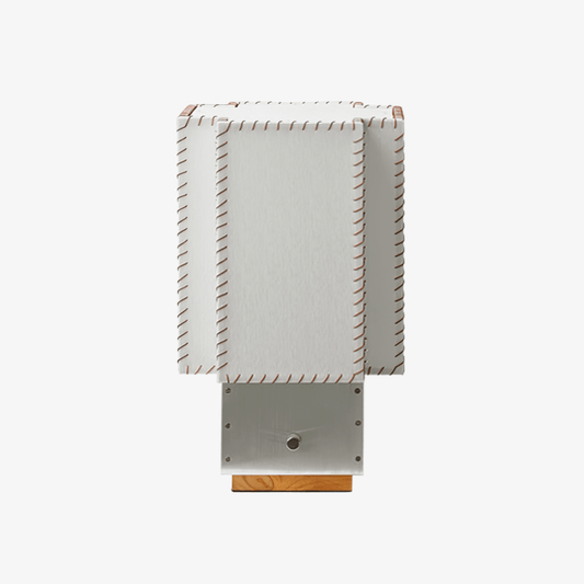 Hand-Stitched Fabric Table Lamp – Modern Artisan Accent Light for Bedroom and Living Room