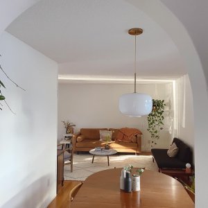 Lumivelle Pebble Pendant Light - Adjustable Glass Shade - Modern Lighting