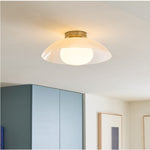 Load image into Gallery viewer, Elorina Flush Mount Glass/Metal Ceiling Light - A Stylish Fixture for Modern Spaces
