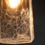 Afbeelding laden in galerijweergave, Japanse vintage hanglamp van craqueléglas