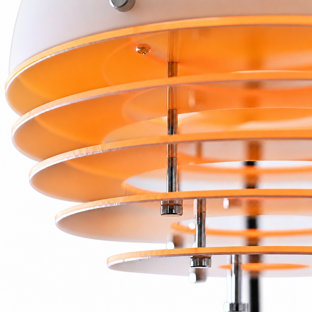 Afterglow Sunset Curved Floor Lamp - Vintage Glass Shade for Bedroom