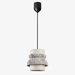 Cargar imagen en el visor de la Galería, Style A gray travertine stone pendant light with one head