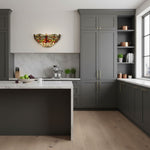 Afbeelding laden in galerijweergave, TF Dragonfly patroon wandlamp – Klassiek handgesneden glas-in-lood voor gangen en slaapkamers