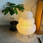 Bild in die Galerieansicht laden, Japanische Wabi Sabi weiße Reispapier Tischlampe