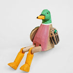 Bild in die Galerieansicht laden, Hand-carved wooden green head duck ornament