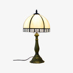 Load image into Gallery viewer, TF Tivanny Art Deco Stained Glass Table Lamp - Vintage Style for Bedroom or Living Room
