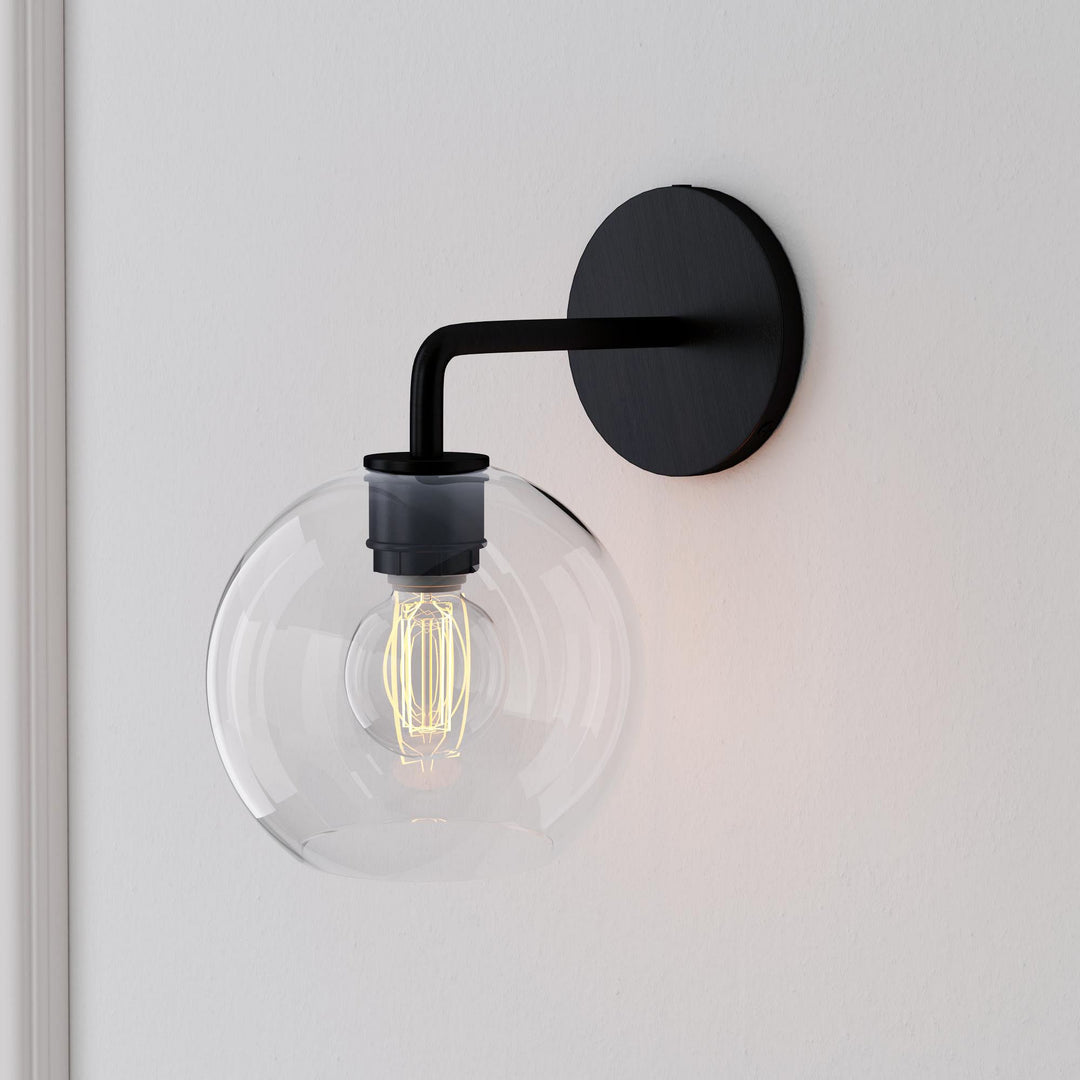 Selvion Artistic Globe Sconce Light - Handcrafted Glass Sculptural Wall Fixture