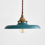 Afbeelding laden in galerijweergave, Distressed blue industrial pendant light