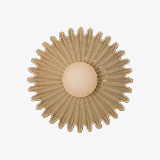 Glova Applique Murale Céramique Florale Nordique – Lampe Murale Sculpturale d'Accent pour Chambre, Couloir, Salon
