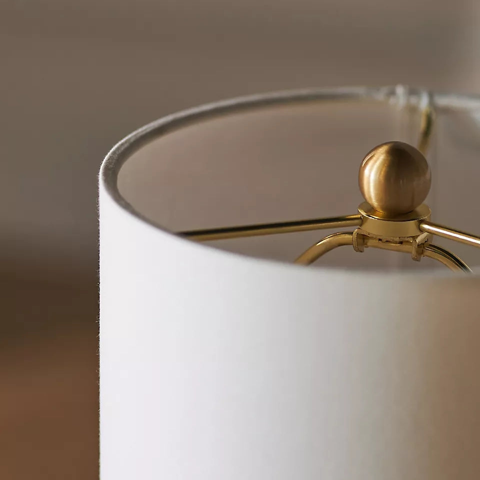 Lámpara de mesa Albi con base cilíndrica elegante - Luz cálida para interiores modernos y espacios pequeños