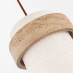 Carica l'immagine nella visualizzazione Galleria, Travertine and fabric shade detail