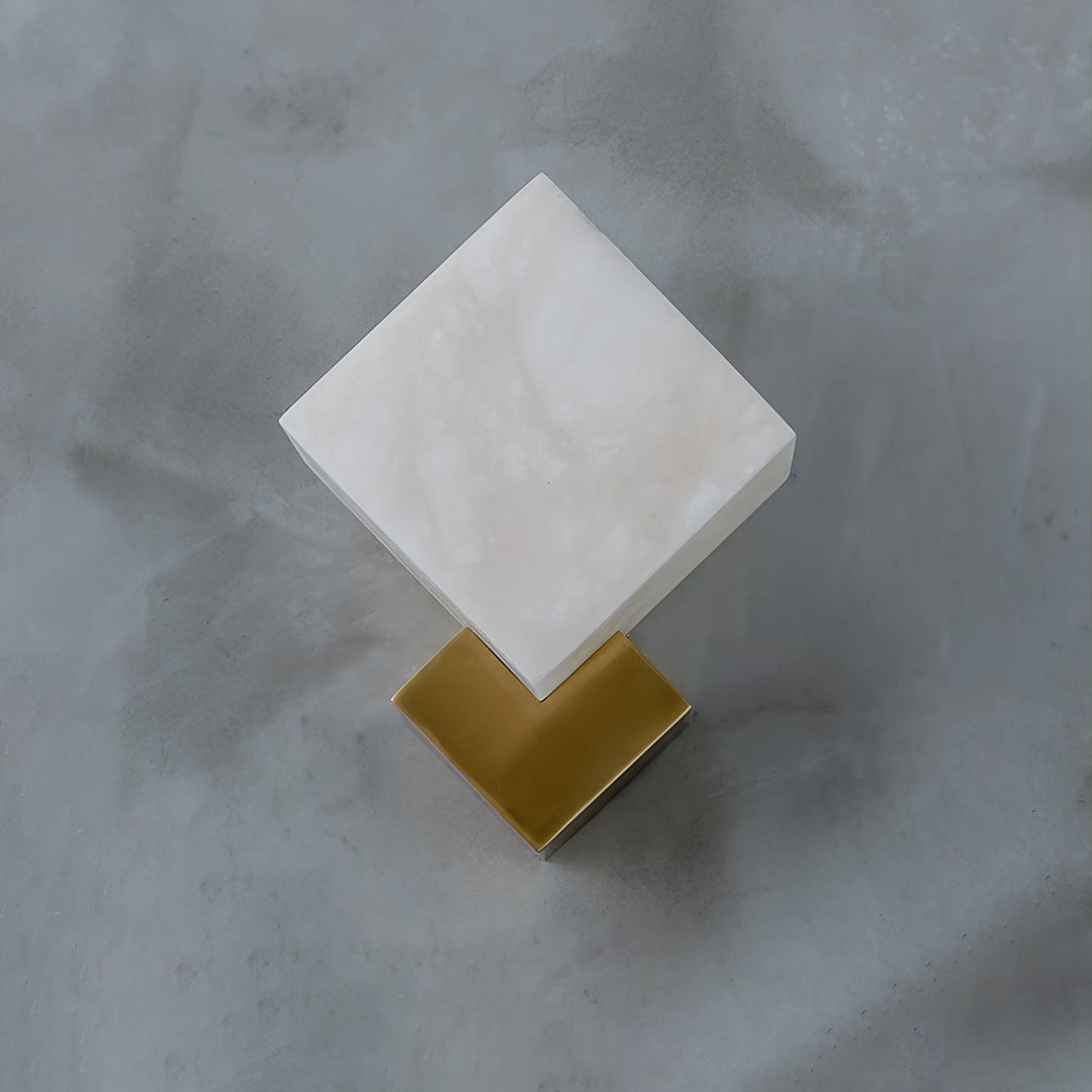 Block Alabaster Wandkerze