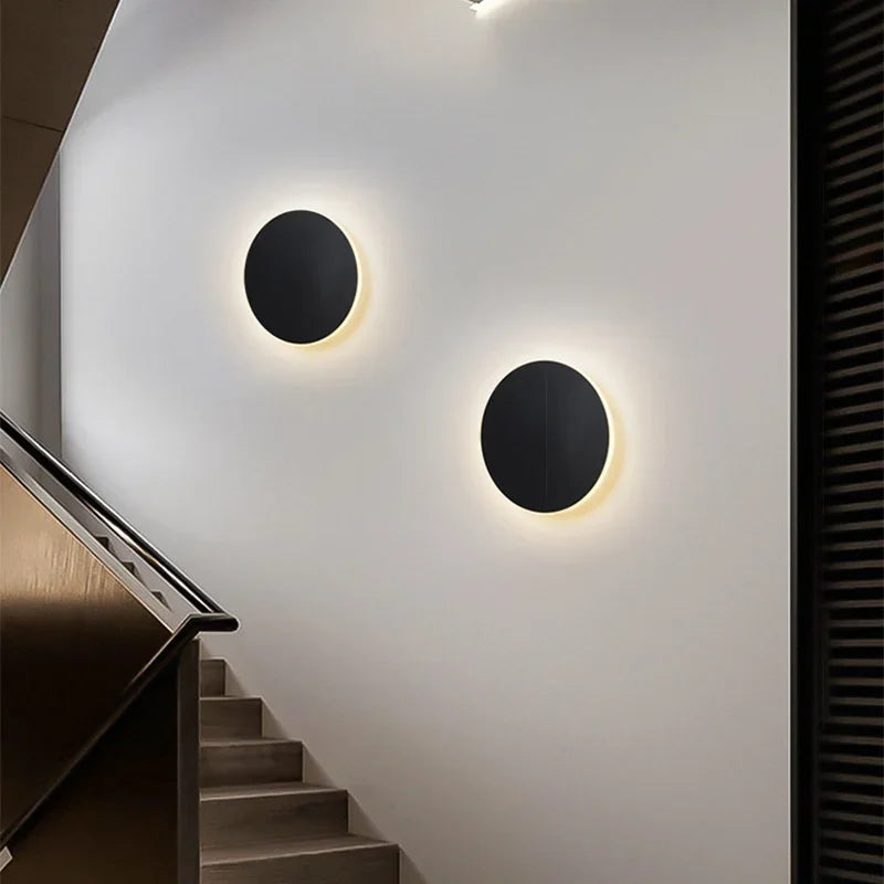 Luz de Pared LED Minimalista Moderna Nórdica Redonda de Aluminio