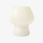 Afbeelding laden in galerijweergave, Nera Geribbelde Glazen Tafellamp Retro – Modern Ontwerp Gloed Nachtkastje Accent