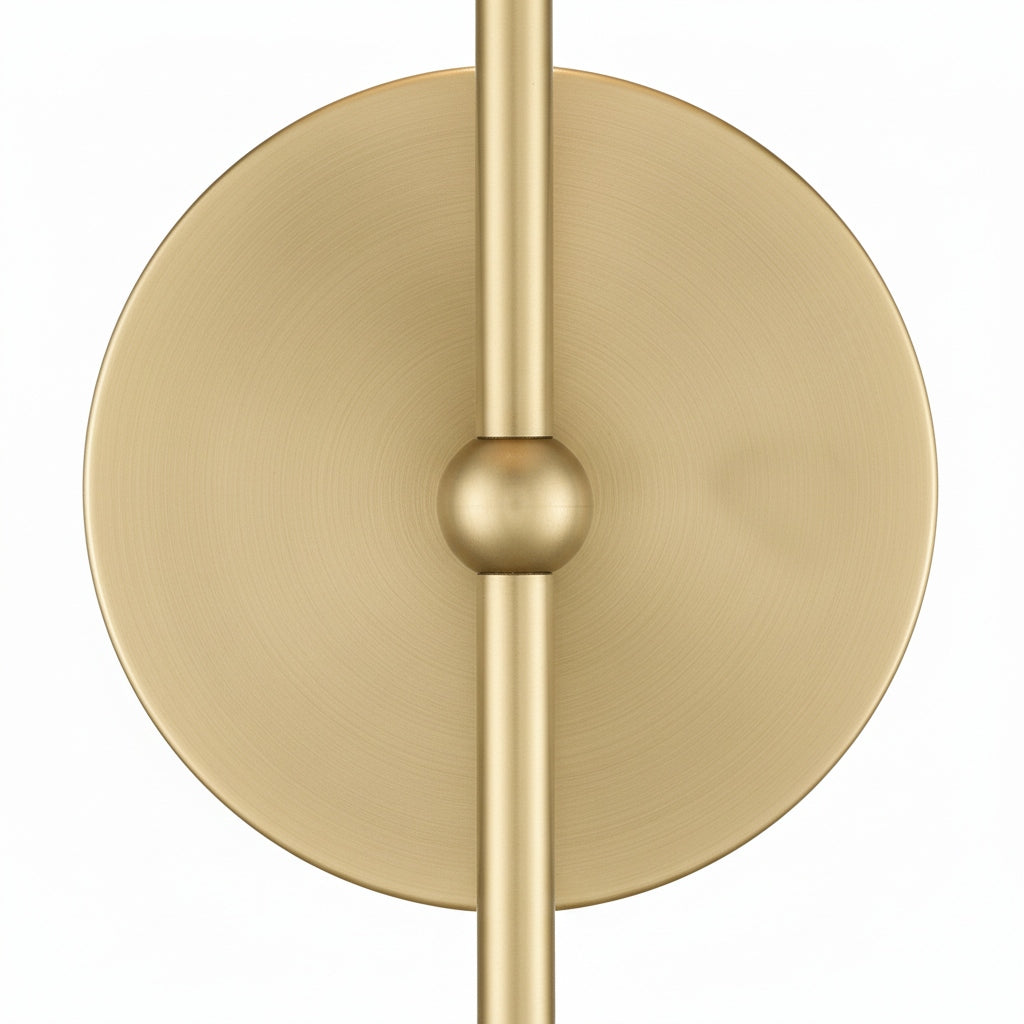 Meshara Minimalist Gold Wall Lamp - Metal and Fabric Material for Living Room