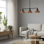 Load image into Gallery viewer, Conique Metal Island Pendant – Modern Linear Light for Kitchen