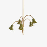 Load image into Gallery viewer, Bellina Modern Romantic Chandelier - Botanical Lily Design with Glass Flowers
