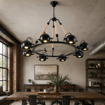 Load image into Gallery viewer, Industrial Rope Chandelier with Adjustable Rounded Heads