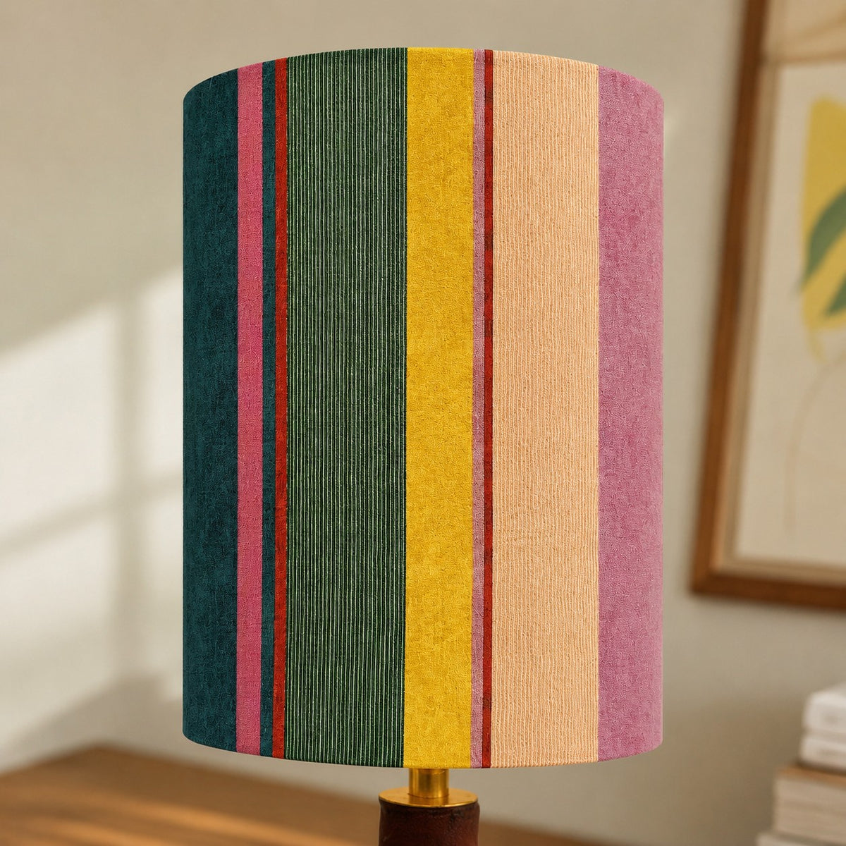 Liberty-Style Fabric Shade Ceramic Table Lamp for Bedside Ambient Lighting
