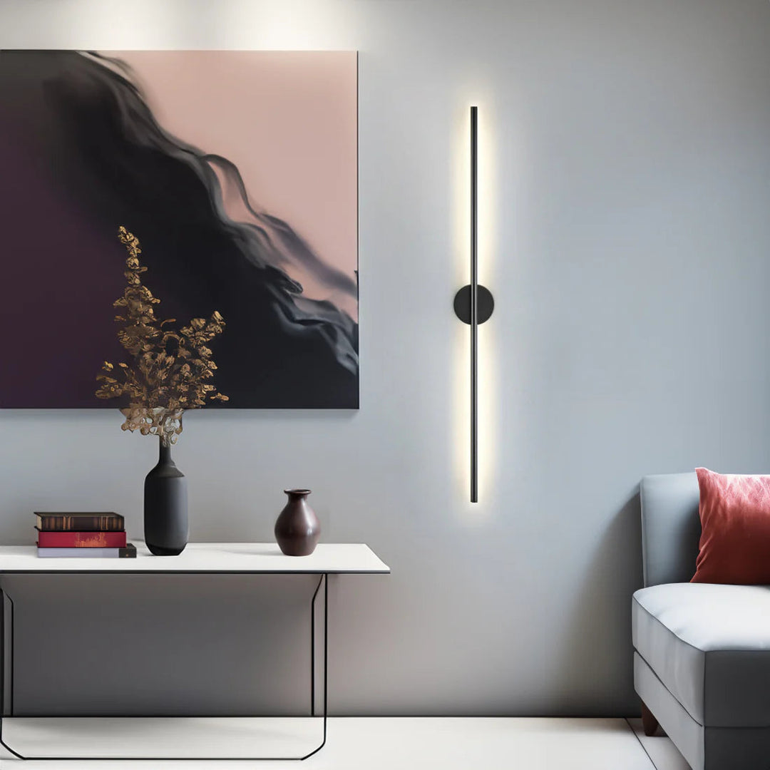Lámpara de Pared Moderna de Aluminio Negro