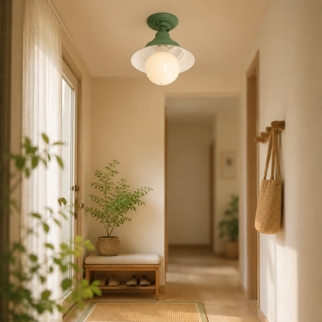 Vintage metalen plafondlamp
