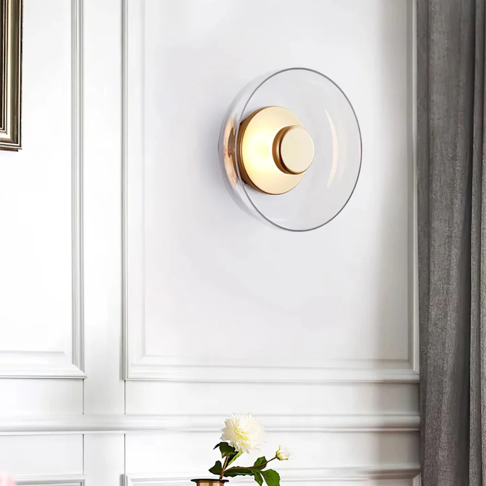 De Schitterende Gloed Premium Minimalistische Messing Wandlamp