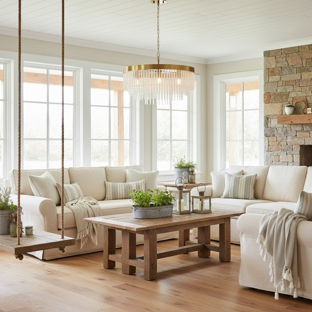 Cavara meerlaagse glazen staafkroonluchter – gelaagde messing hanglamp voor eetkamer en entree