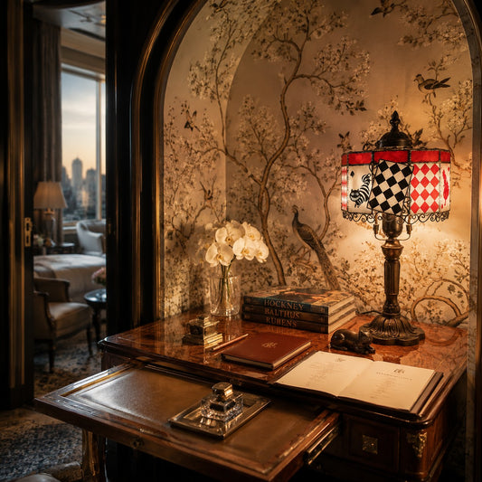 Alice Storybook Glass Table Lamp