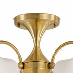 Afbeelding laden in galerijweergave, Brushed gold ceiling canopy and curved arm detail