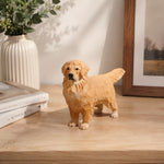 Carica l'immagine nella visualizzazione Galleria, Light wood-tone dog ornament on a desk with decor