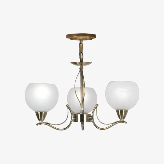 Lámpara de araña antigua Armicora de múltiples luces – Acabado elegante en metal para comedores o áreas sociales
