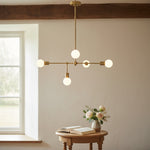 Load image into Gallery viewer, Mobilux Line 5 Light Chandelier - Modern Ceiling Hanging Lamp for Dining Room
