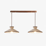 Cargar imagen en el visor de la Galería, French Vintage Scalloped Ceramic Pendant Light 4