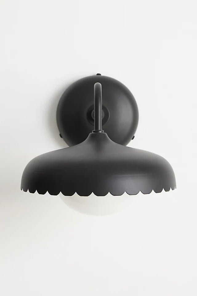 Rayla Buitenmuur Sconce Licht – Schelp Rand Modern Metaal Ontwerp voor Portiek