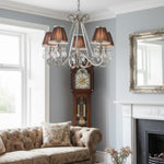 Bild in der Galerieansicht laden, Talonis Mehrfach-Leuchten Stoff Kronleuchter - Elegante Metall gebogene Arme für Esszimmer und Wohnzimmer