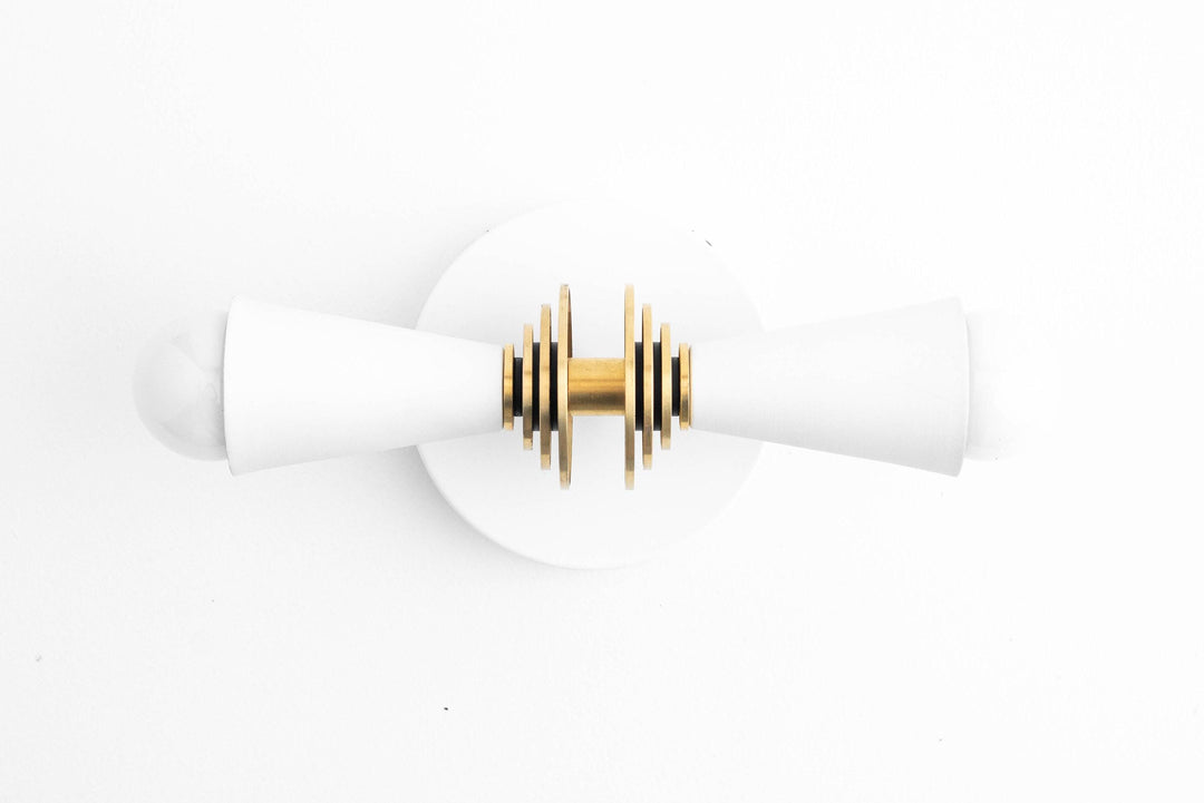 Pyralis Cone Art Deco Wall Light - Multi-Directional Sconce for Vanity or Wall