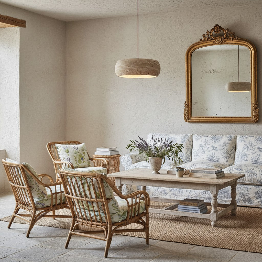 Kairis Travertijn Natuursteen Hanglamp - Vintage Stijl Verlichting voor Eet- en Woonruimtes