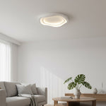 Afbeelding laden in galerijweergave, Aeris Elionis LED Plafondlamp met Ripple-patroon – Minimalistische ijzeren en acryl opbouwlamp voor woonkamer